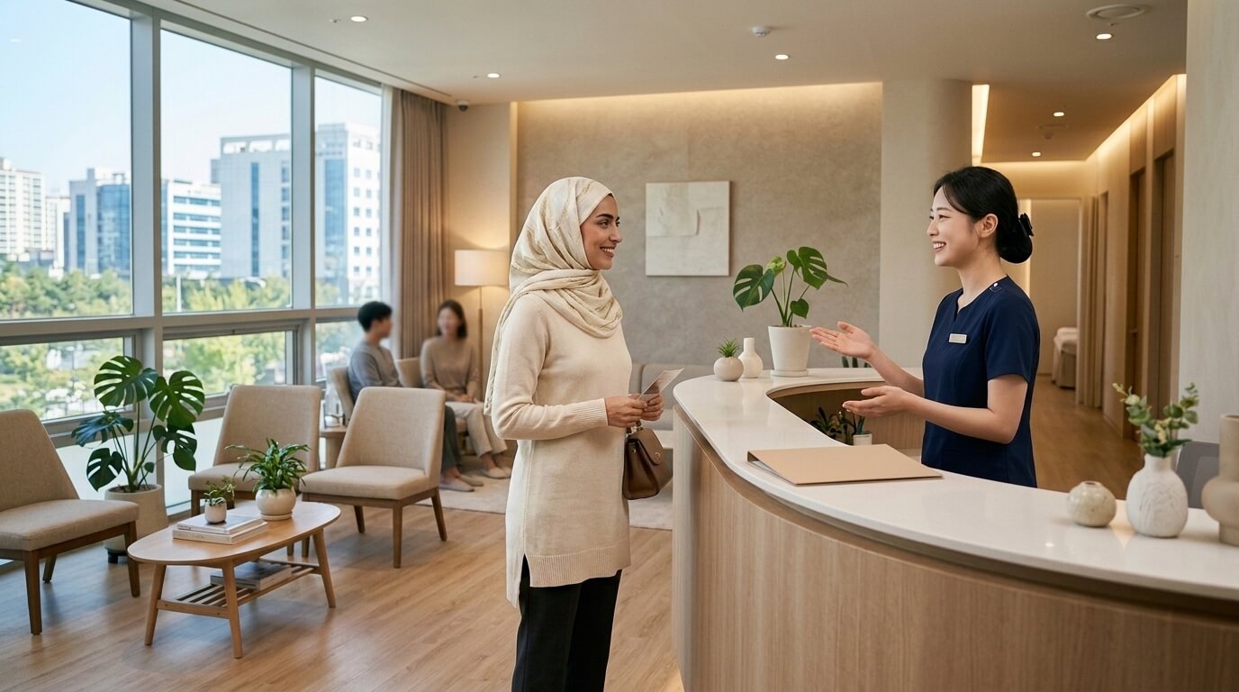 Woman_welcomed_at_clinic_reception
