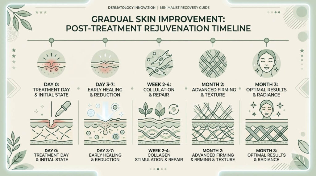 Juvelook skin booster week by week before and after timeline infographic