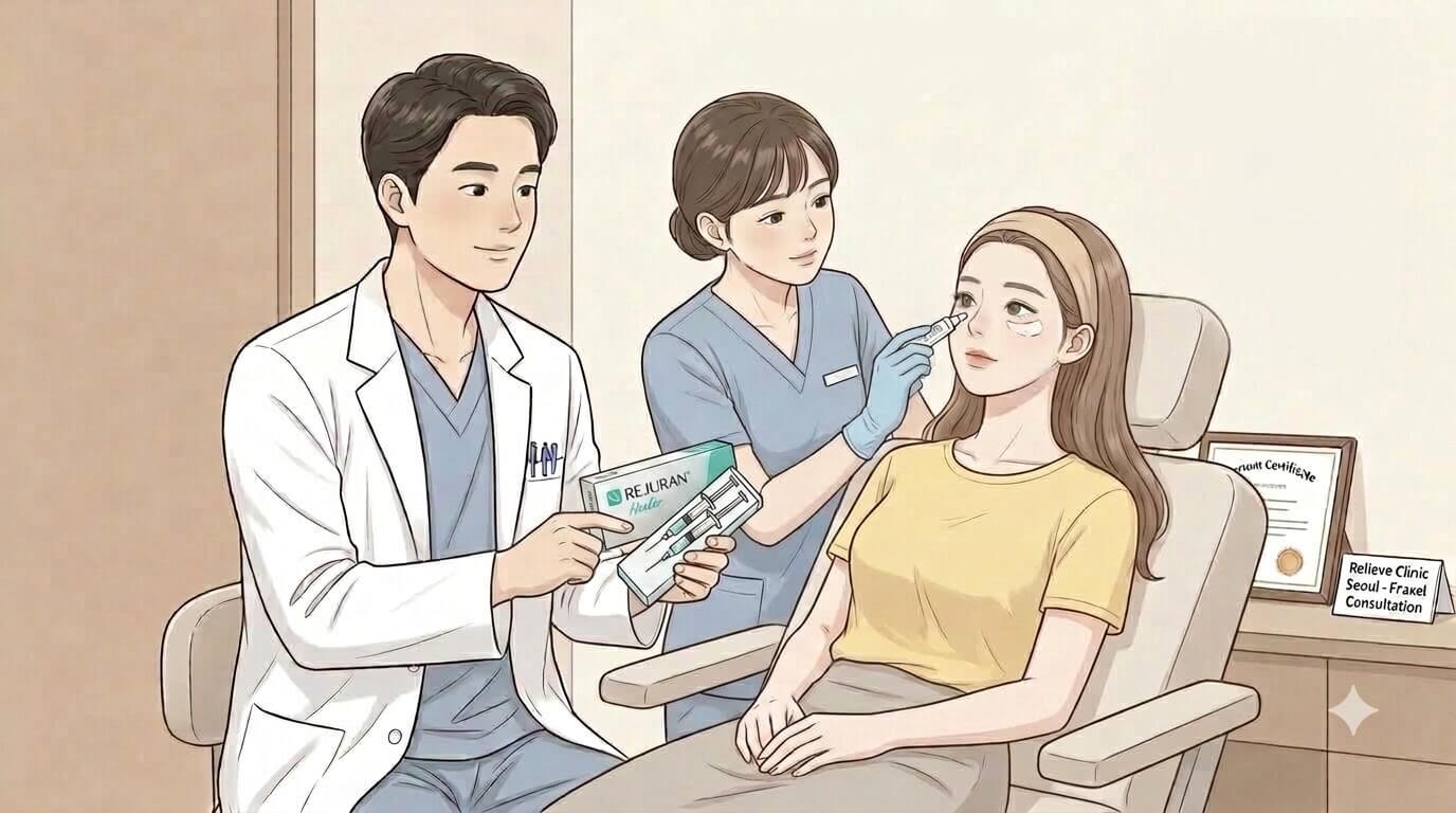 Rejuran under eye treatment in Korea for brighter under-eye skin
