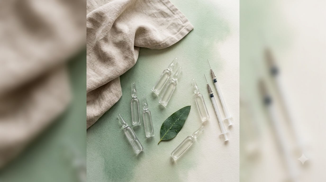 Fat dissolving injections in Korea — unlabeled ampoules and fine syringes in a Seoul clinic setting