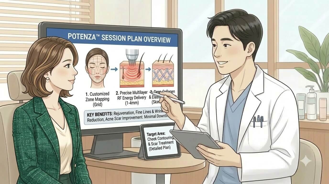 How many Potenza sessions — RF microneedling course planning at a Seoul clinic